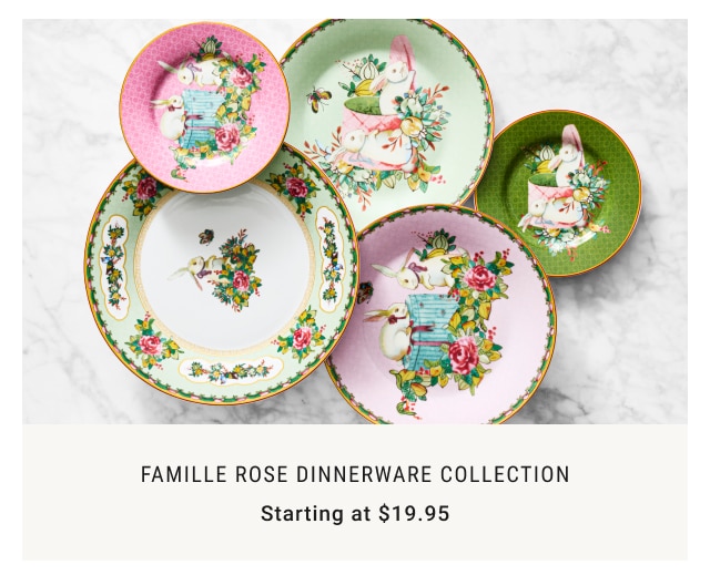 Famille Rose Dinnerware Collection Starting at $19.95