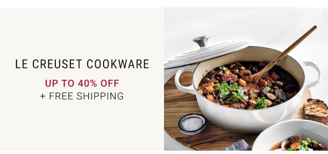 Le Creuset Cookware Up to 40% off + FREE SHIPPING