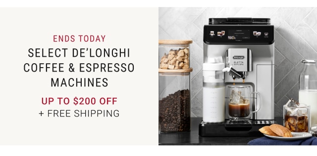 Ends Today - Select De’longhi Coffee & Espresso Machines up to $200 off + FREE SHIPPING