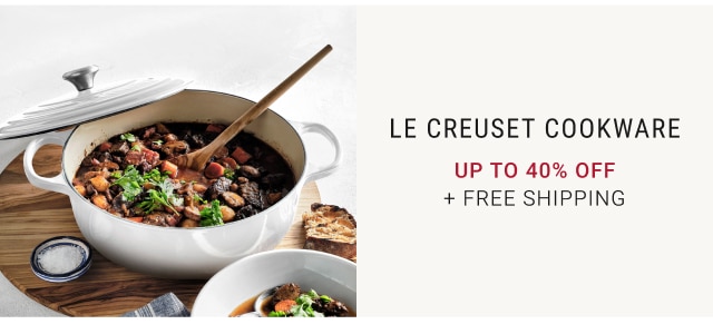 Le Creuset Cookware Up to 40% Off + FREE SHIPPING