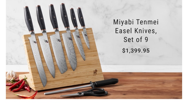 Miyabi Tenmei Easel Knives, Set of 9 - $1,399.95