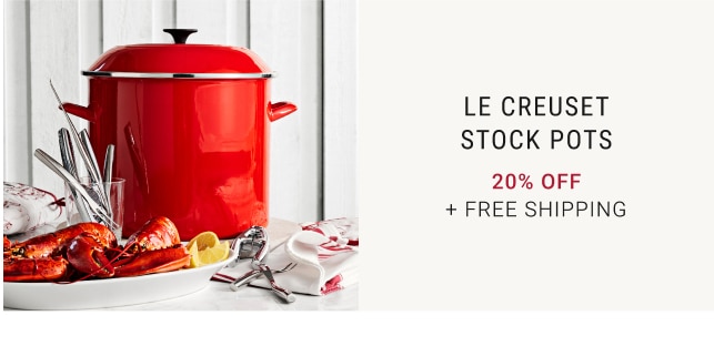 Le Creuset Stock Pots - 20% off + FREE SHIPPING