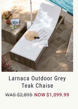 Larnaca Outdoor Grey Teak Chaise - Now $1,099.99