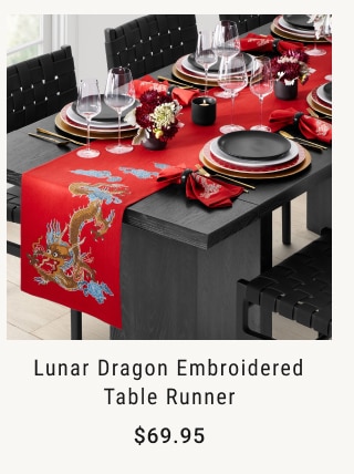 Lunar Dragon Embroidered Table Runner $69.95