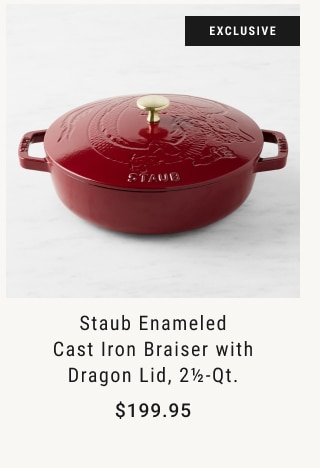 Staub Enameled Cast Iron Braiser with Dragon Lid, 2½-Qt. $199.95