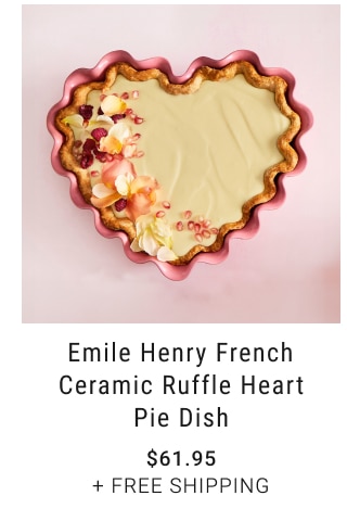 Emile Henry French Ceramic Ruffle Heart Pie Dish $61.95 + Free Shipping