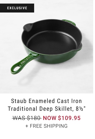 Staub Enameled Cast Iron Traditional Deep Skillet, 8 1/2" - Now $109.95 + Free Shipping