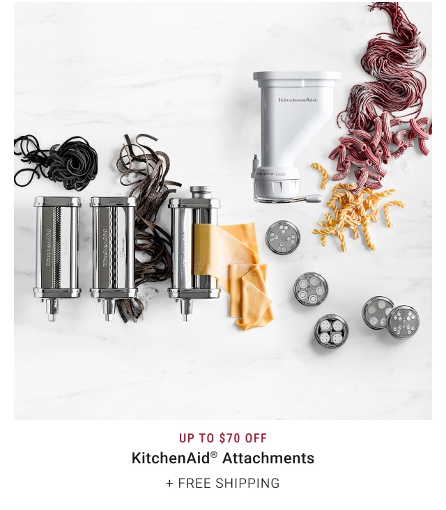 Up to $70 Off KitchenAid® Attachments + FREE SHIPPING