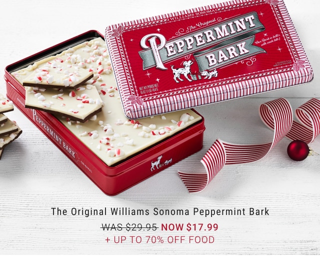 The Original Williams Sonoma Peppermint Bark NOW $17.99 + Up to 70% Off Food