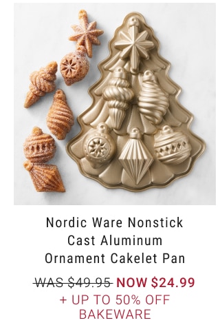 Nordic Ware Nonstick Cast Aluminum Ornament Cakelet Pan NOW $24.99 + Up to 50% Off Bakeware