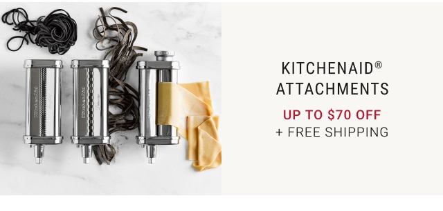 KitchenAid® Attachments Up to $70 Off + FREE SHIPPING