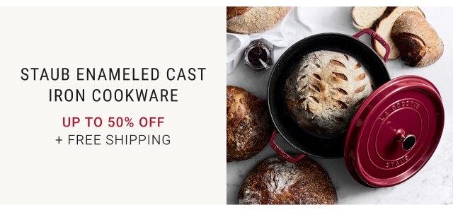 Staub Enameled Cast Iron Cookware Up to 50% Off + FREE SHIPPING