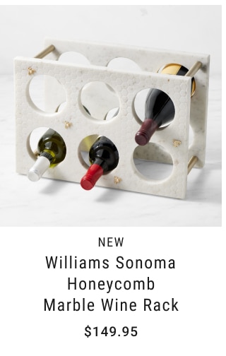 NEW Williams Sonoma Honeycomb Marble Wine Rack $149.95