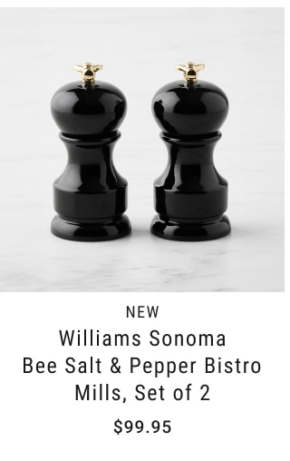 NEW Williams Sonoma Bee Salt & Pepper Bistro Mills, Set of 2 $99.95