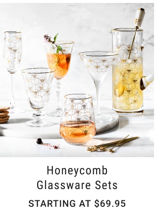 Honeycomb Glassware Sets Starting at $69.95