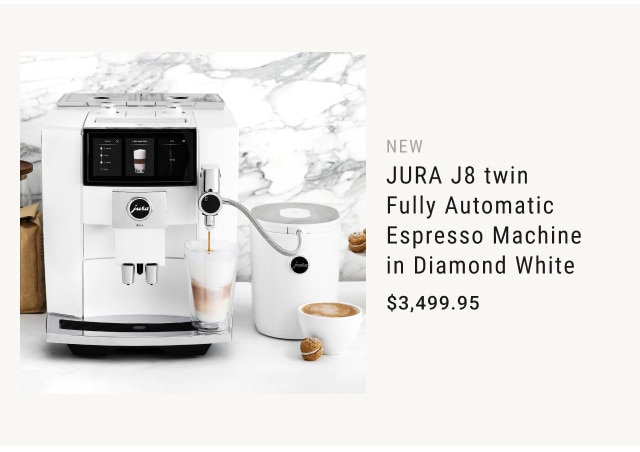 new JURA J8 twin Fully Automatic Espresso Machine in Diamond White $3,499.95