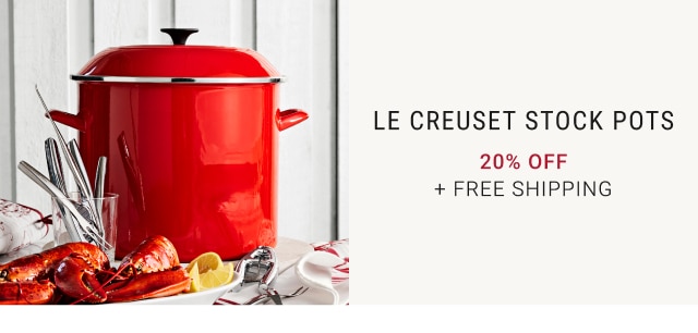 Le Creuset Stock Pots 20% off + FREE SHIPPING