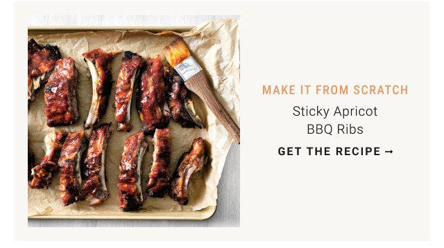 MAKE IT FROM SCRATCH Sticky Apricot BBQ Ribs - GET THE RECIPE