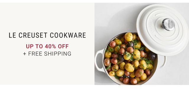 Le Creuset Cookware Up to 40% off + FREE SHIPPING