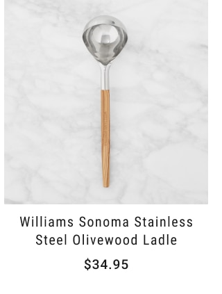 Williams Sonoma Stainless Steel Olivewood Ladle - $34.95