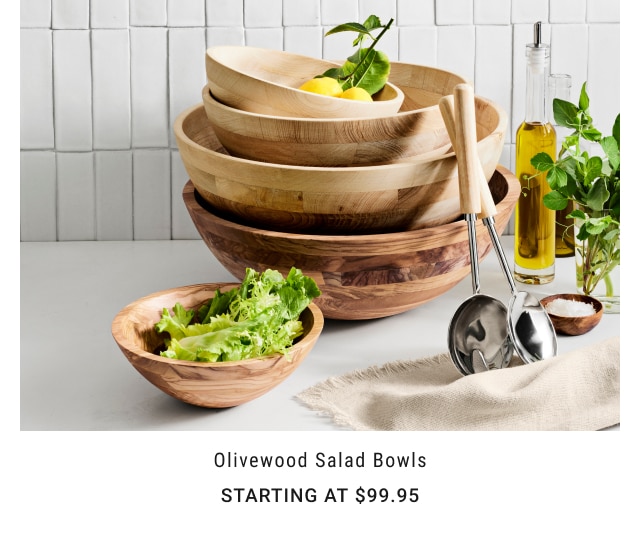 Olivewood Salad Bowls - Starting at $99.95