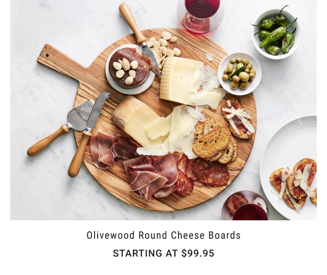 Olivewood Round Cheese Boards - Starting at $99.95