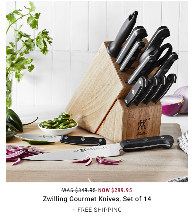 NOW $299.95 Zwilling Gourmet Knives, Set of 14 + FREE SHIPPING