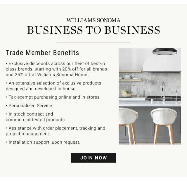 Williams Sonoma Business to business - join now