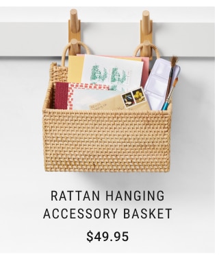 Rattan Hanging Accessory Basket $49.95