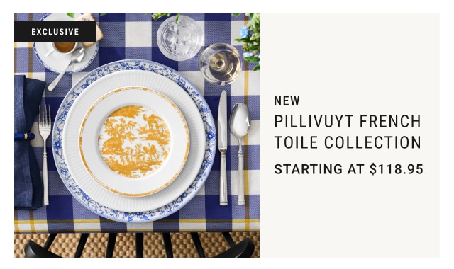 new - Pillivuyt French Toile Collection Starting at $118.95