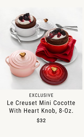 Le Creuset Mini Cocotte with Heart Knob, 8-Oz. Starting at $32