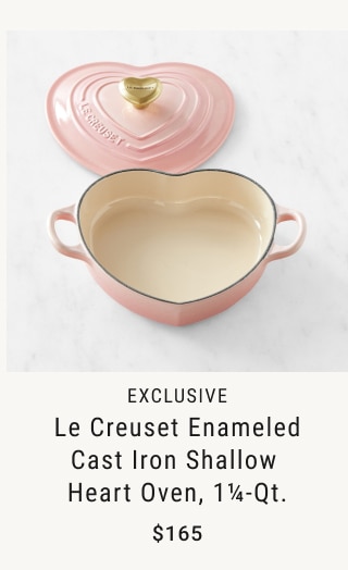 exclusive - Le Creuset Enameled Cast Iron Shallow Heart Oven, 1¼-Qt. $165