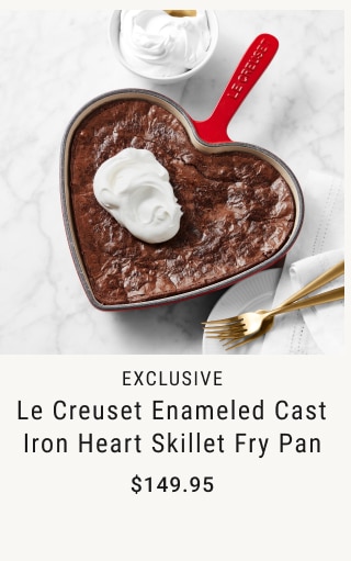 exclusive - Le Creuset Enameled Cast Iron Heart Skillet Fry Pan Starting at $149.95