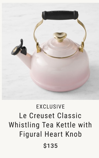 exclusive - Le Creuset Classic Whistling Tea Kettle with Figural Heart Knob Starting at $135