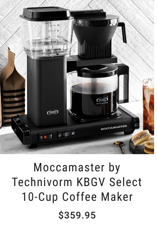 moccamaster by technivorm kbgv select 10-cup coffee maker - $359.95