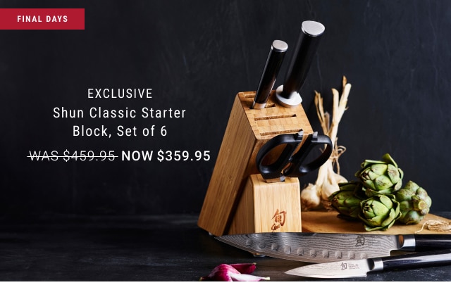 Shun Classic Starter Block, Set of 6 - Now $359.95