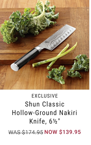 Shun Classic Hollow-Ground Nakiri Knife, 6 1/2" - Now $139.95