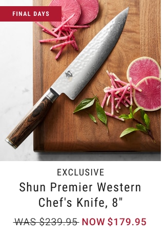 Shun Premier Western Chef's Knife, 8" - Now $179.95