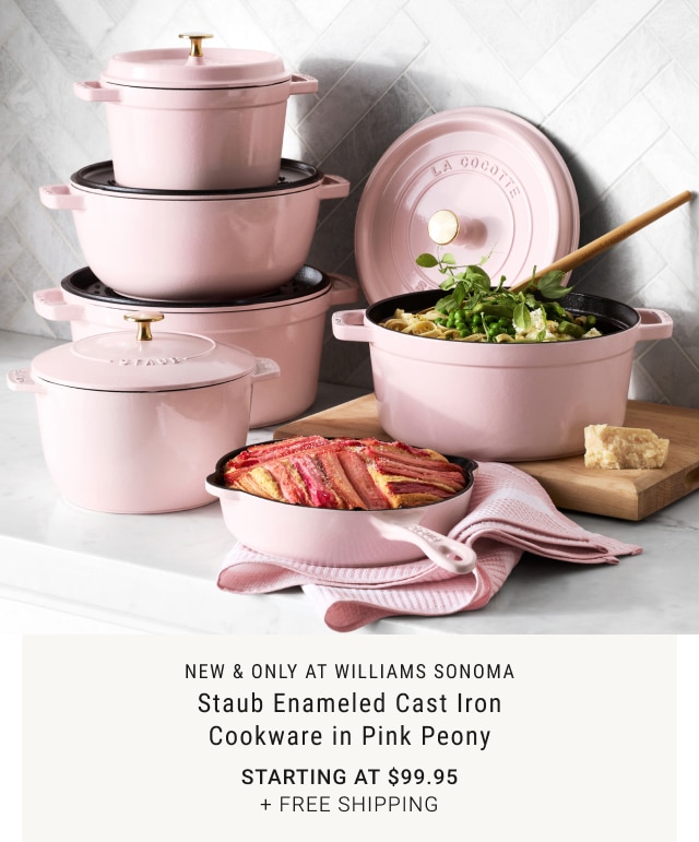 Staub Enameled Cast Iron Cookware in Pink Peony - Starting at $99.95 + free shipping