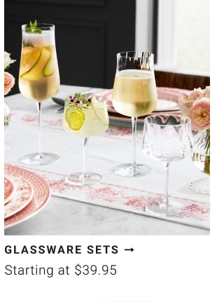 Glassware Sets - Starting at $39.95