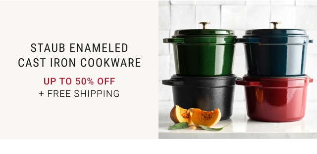 Staub Enameled Cast Iron Cookware - Up To 50% Off + FREE SHIPPING