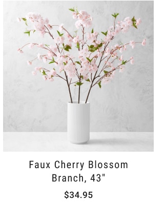 Faux Cherry Blossom Branch, 43" - $34.95