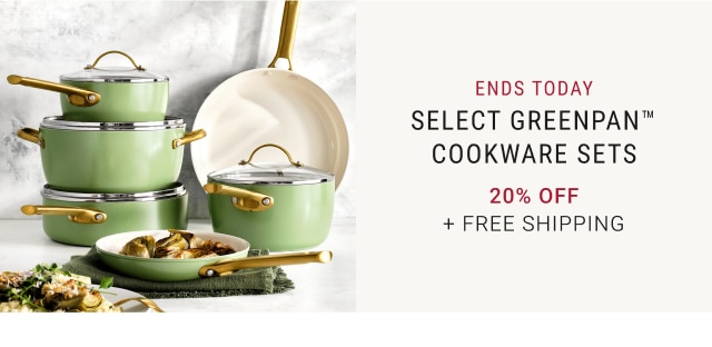 Select GreenPan™ Cookware Sets - 20% off + FREE SHIPPING