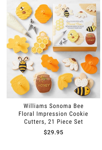 Williams Sonoma Bee Floral Impression Cookie Cutters, 21 Piece Set - $29.95