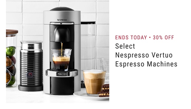 Ends Today - 30% Off Select Nespresso Vertuo Espresso Machines