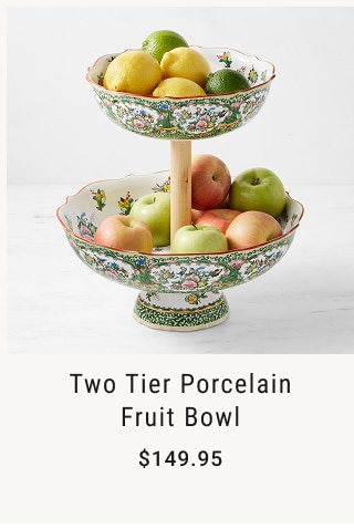 Two Tier Porcelain Fruit Bowl - $149.95
