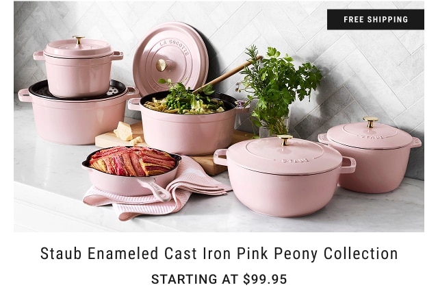 Staub Enameled Cast Iron Pink Peony Collection - Starting at $99.95