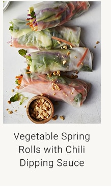 Vegetable Spring Rolls with Chili Dipping Sauce