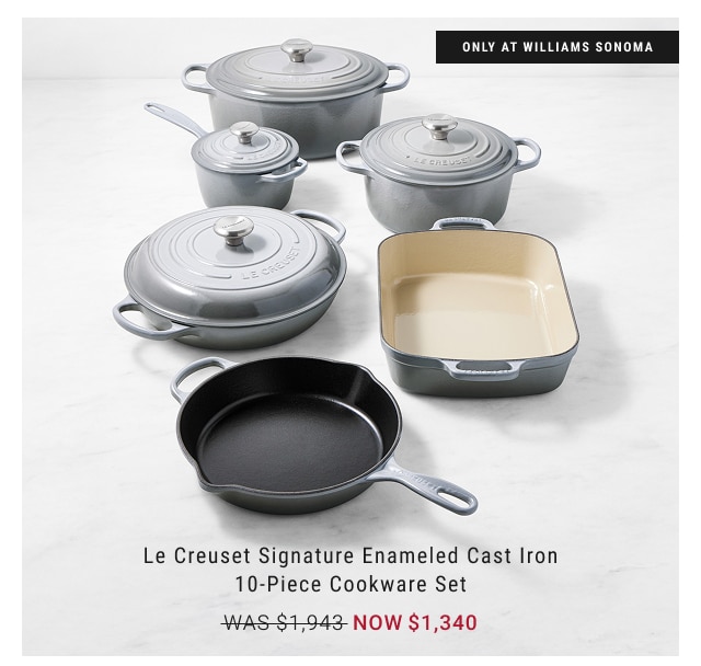 Le Creuset Signature Enameled Cast Iron 10-Piece Cookware Set NOW $1,340