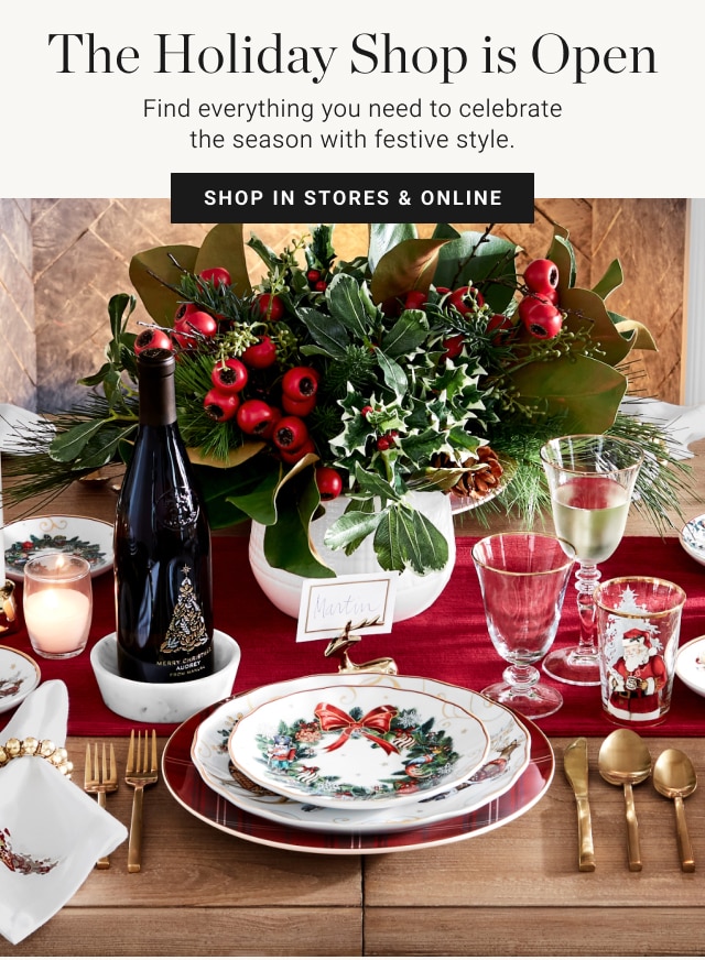 The Holiday Shop is Open - shop in stores & online